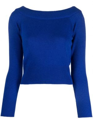 Пуловер Alexander Mcqueen синьо