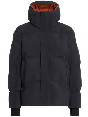Pernata skijaška jakna s kapuljačom Zegna crna