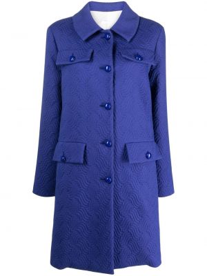 Bavlnený kabát na gombíky s dlhými rukávmi P.a.r.o.s.h. - modrá