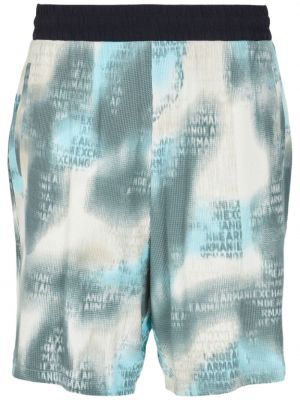Jersey shorts mit print Armani Exchange weiß