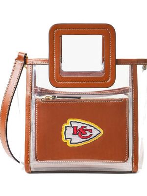 Женская прозрачная мини-сумка Shirley Kansas City Chiefs Staud коричневый