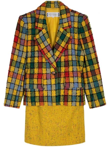 Tweed szoknya Saint Laurent Pre-owned sárga