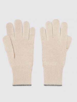 Бежеві рукавички Brunello Cucinelli