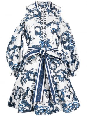 Obleka s cvetličnim vzorcem s potiskom Marchesa Rosa