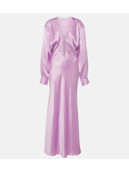 Silke satin maxi kjole Christopher Esber pink