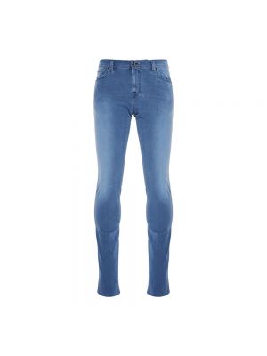 Skinny jeans aus baumwoll mit taschen Tramarossa blau