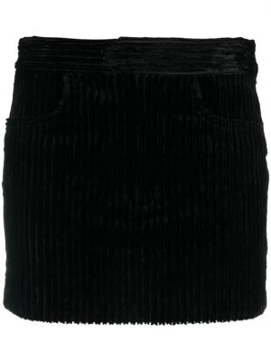 Мини пола от рипсено кадифе Isabel Marant черно