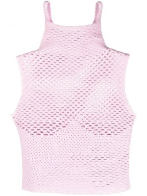 Ermeløs crop top Isa Boulder rosa