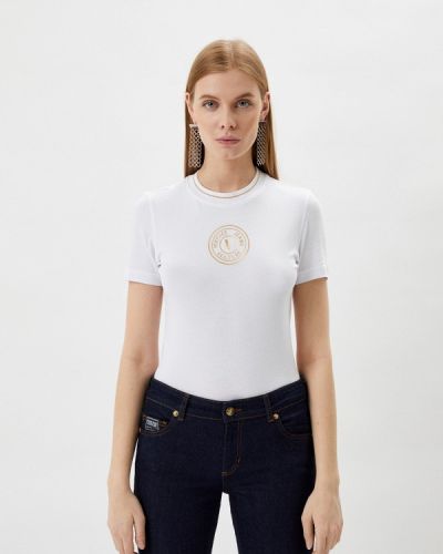 Джинсовая футболка Versace Jeans Couture, белая