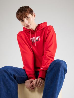 Laza szabású pulóver Tommy Jeans piros