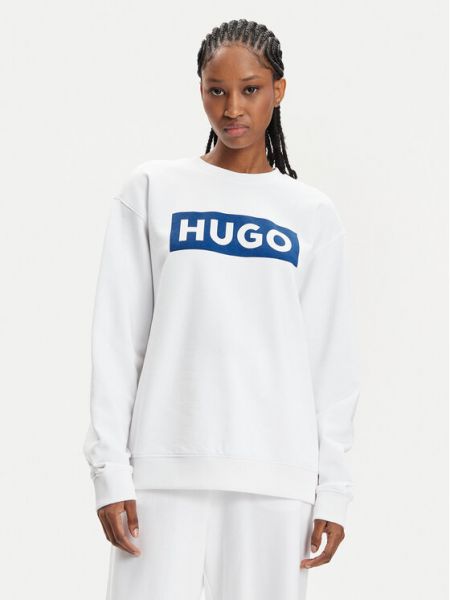 Relaxed fit džemperis Hugo balta