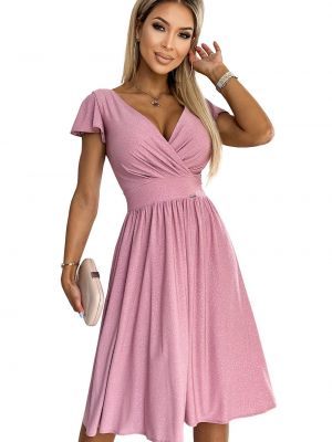 Mini suknele trumpomis rankovėmis Numoco rožinė