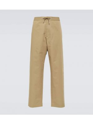 Pantalones chinos de algodón Moncler beige
