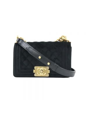 Aksamitna torebka Chanel Vintage czarna