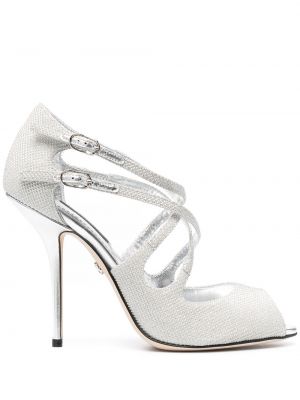 Sandále Dolce & Gabbana strieborná