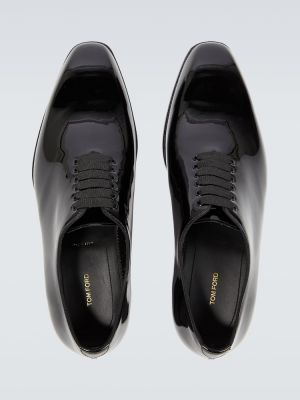 Pantofi oxford din piele de lac Tom Ford negru