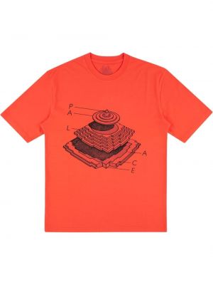 T-shirt con stampa Palace rosso