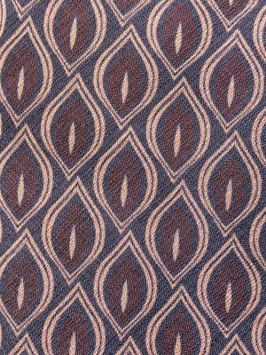 Cravate en soie à imprimé à motif géométrique Lardini bleu