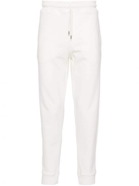 Bavlnené teplákové nohavice s výšivkou C.p. Company biela