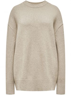 Кашмирен пуловер с кръгло деколте 12 Storeez сиво