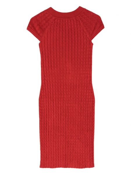 Midi šaty Chanel Pre-owned červené