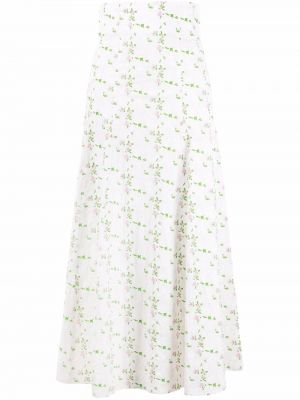 Pamučna suknja s cvjetnim printom s printom Philosophy Di Lorenzo Serafini bijela