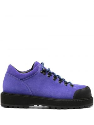 Sneakerși cu șireturi din piele de căprioară din dantelă Diemme violet