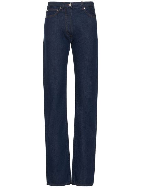 Bavlnené džínsy s rovným strihom Msgm modrá