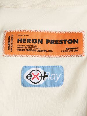 Camiseta de algodón de tela jersey Heron Preston blanco
