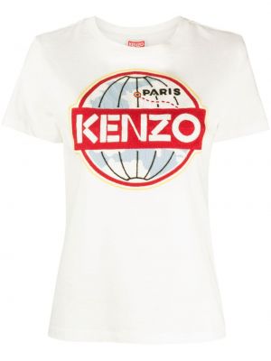 Kokvilnas t-krekls Kenzo balts