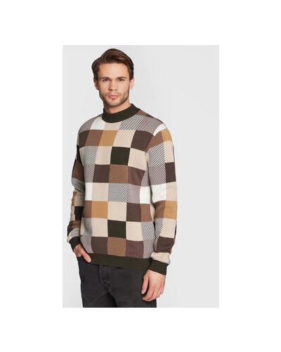 Sweter Redefined Rebel brązowy