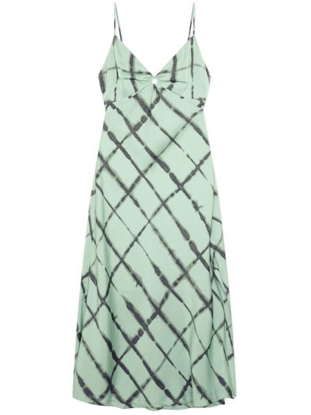 Midi šaty s výstřihem do v z polyesteru Jonathan Simkhai Standard - zelená