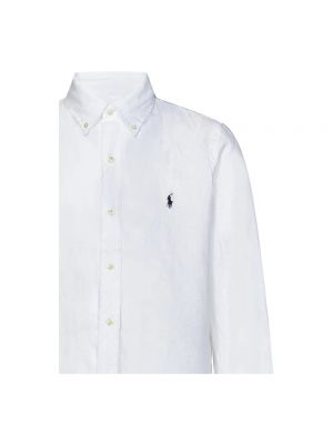 Camisa con bordado de lino Polo Ralph Lauren blanco