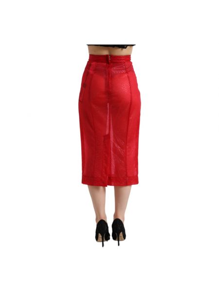 Falda midi Dolce & Gabbana rojo