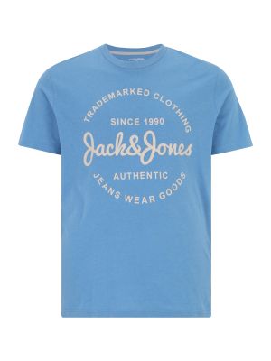 Тениска Jack & Jones Plus светлосиньо