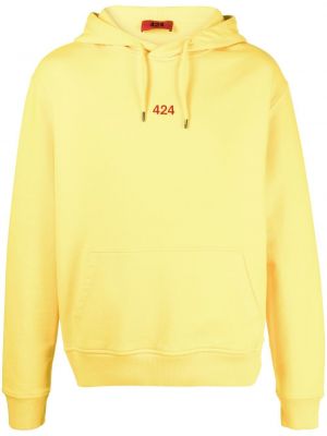 Mikina s kapucňou s výšivkou 424 žltá
