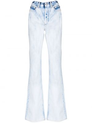 Hög midja flare jeans Alessandra Rich blå