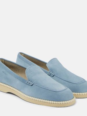 Pantofi loafer din piele de căprioară Hogan albastru