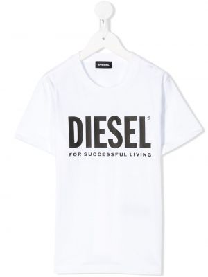 T-skjorte for jenter Diesel Kids hvit