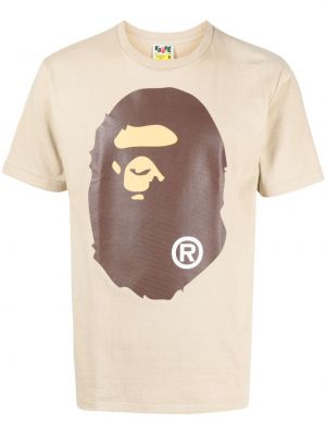 T-shirt con stampa A Bathing Ape® marrone