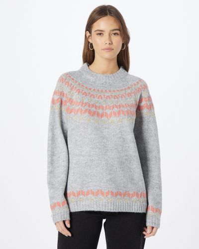 Меланжов пуловер Culture сиво