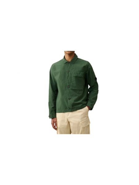 Camisa con botones de algodón C.p. Company verde