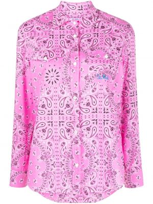 Košeľa s potlačou s paisley vzorom Mc2 Saint Barth ružová