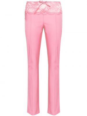 Панталон slim с дантела Blumarine розово