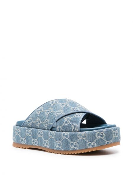 Sandały Gucci niebieskie