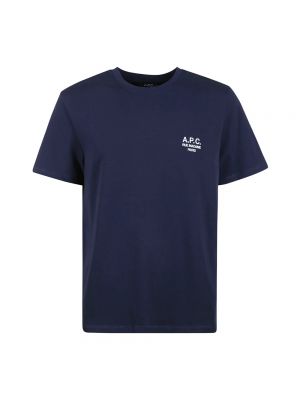 Koszulka bawełniana A.p.c. niebieska