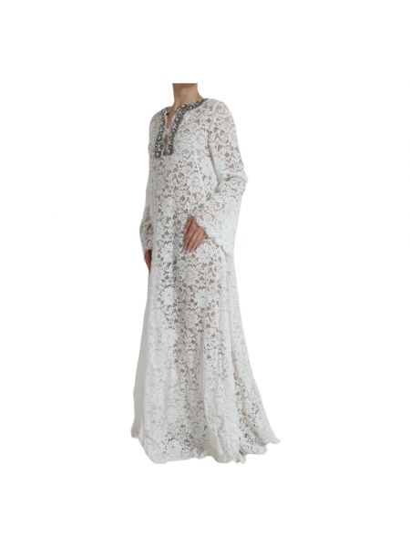 Sukienka długa Dolce And Gabbana biała