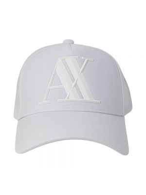 Cappello con visiera di cotone Armani Exchange bianco