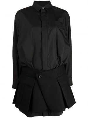 Mini obleka Sacai črna