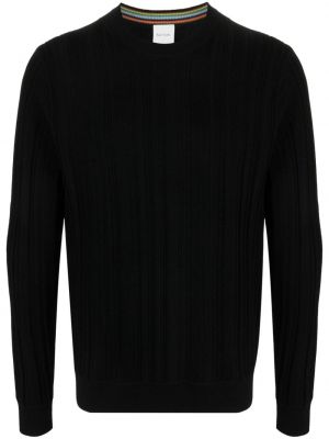 Džemperis merino ar apaļu kakla izgriezumu Paul Smith melns